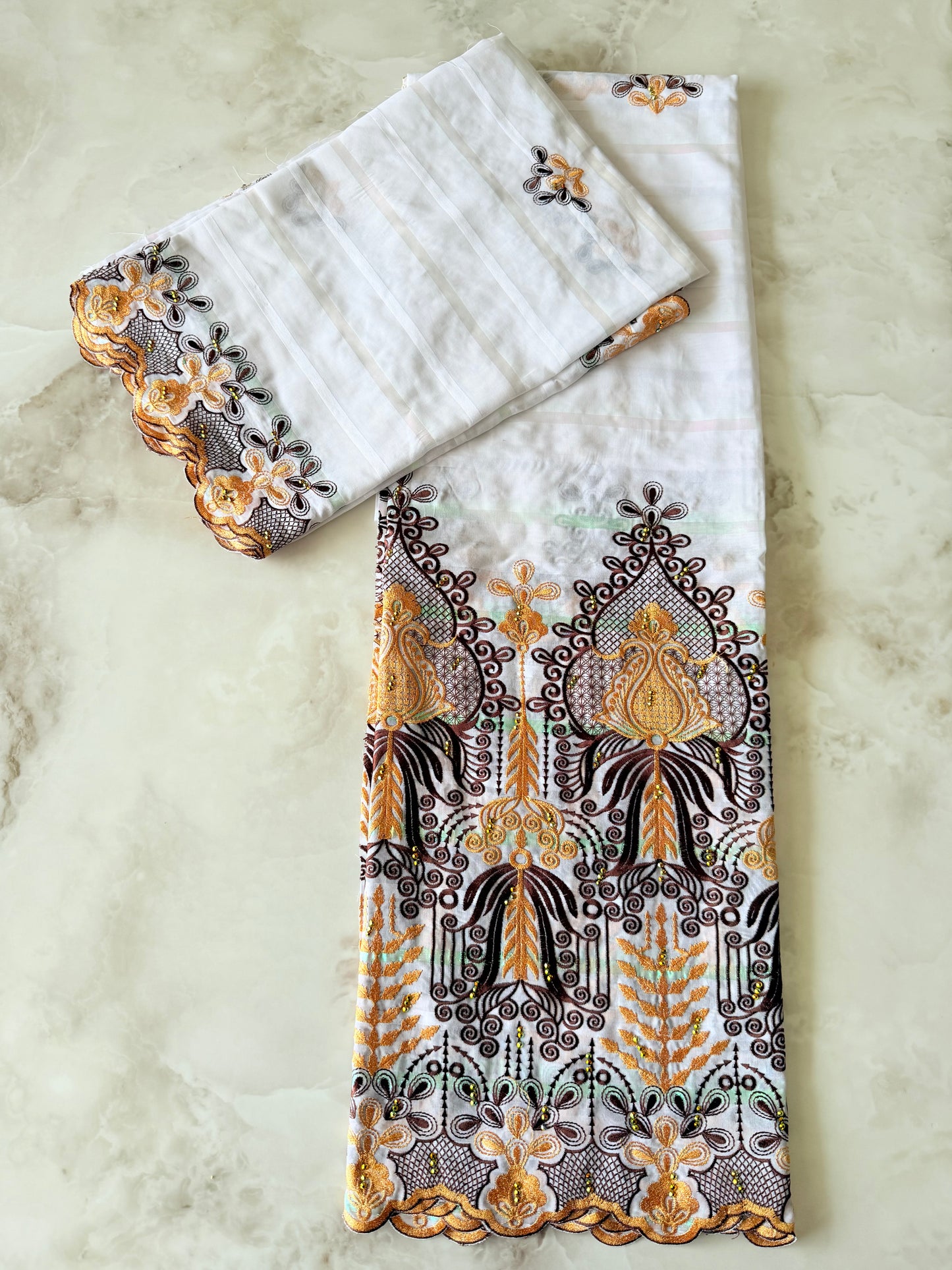 Salouva 2 pièces avec Pena - Blanc Doré Marron - BTTSAL2501