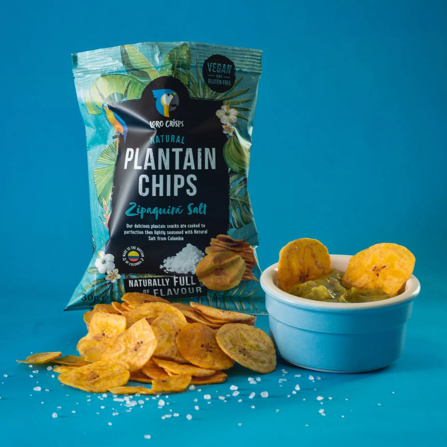 Chips de banane plantain Loro Crisps - Sel de Zipaquirá