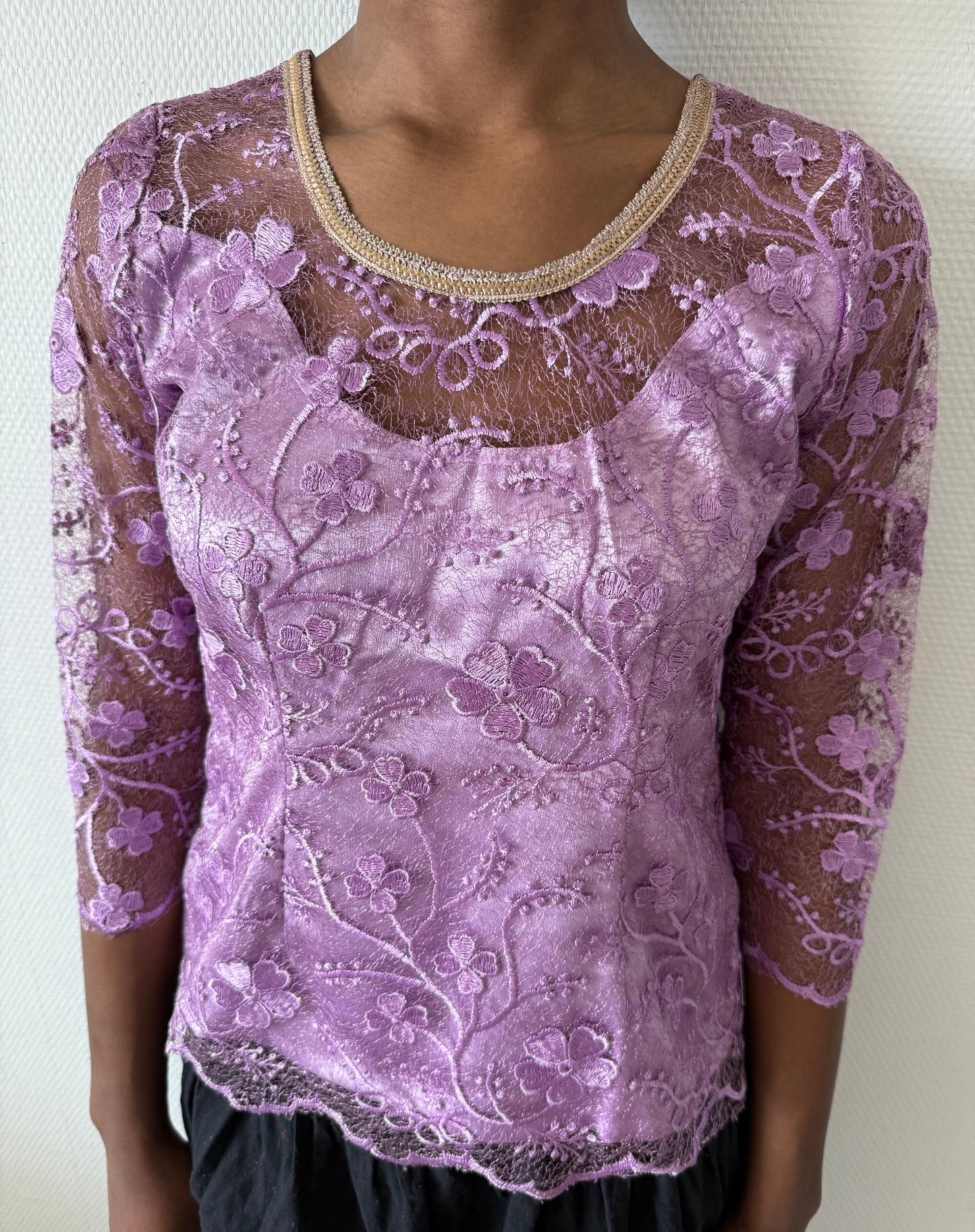 Body dentelle Violet - STBOD2503