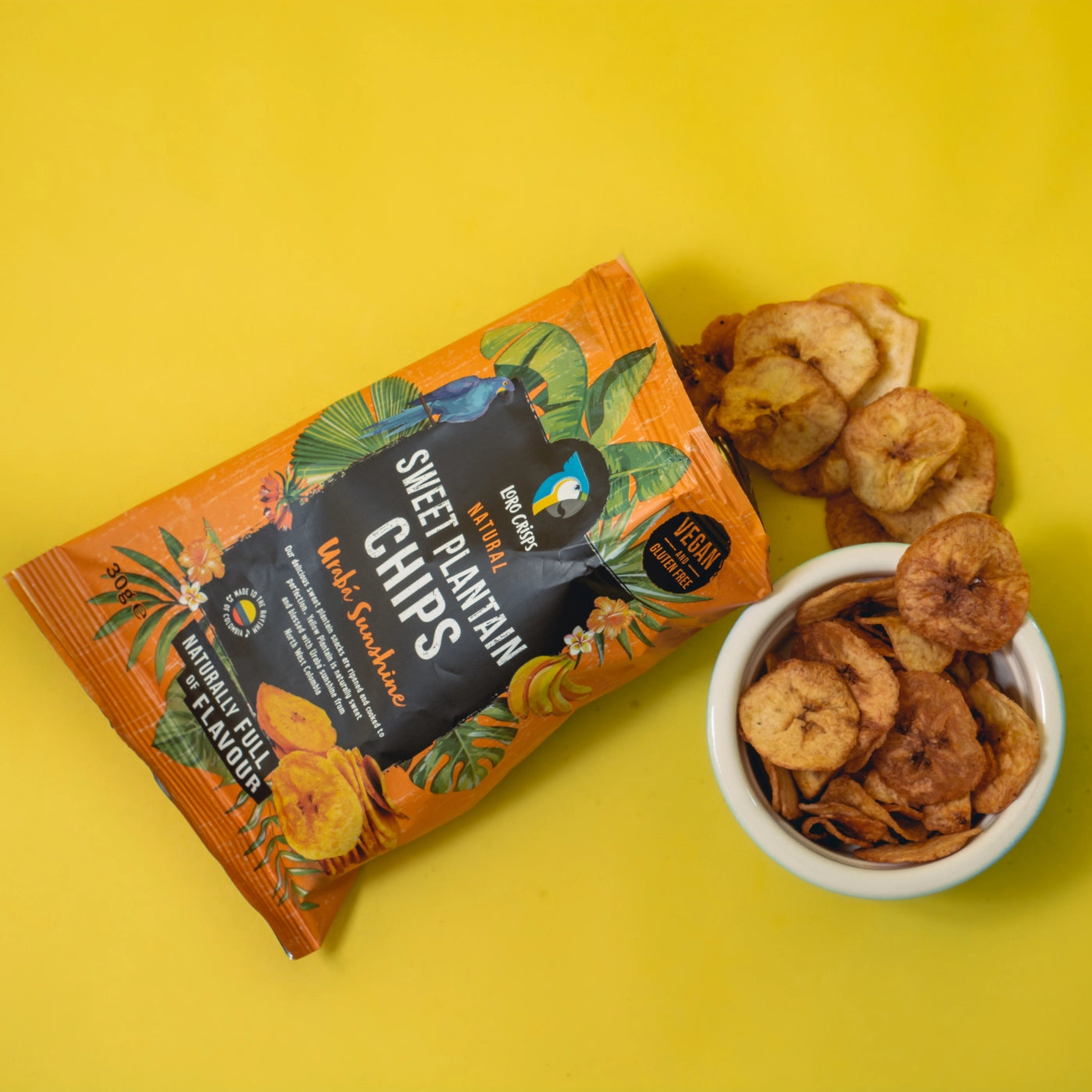 Chips de Plantain Sucrée Loro Crisps - Uraba Sunshine