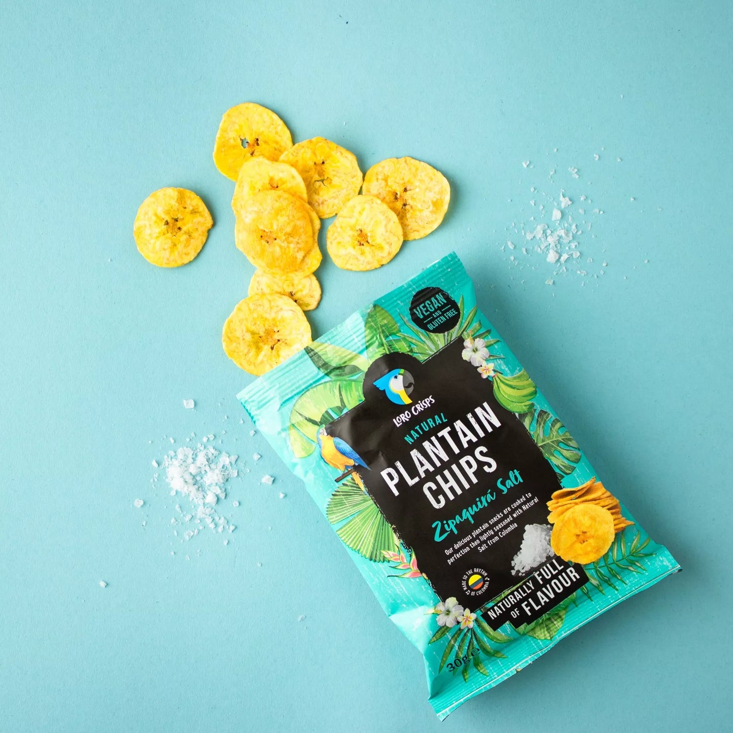 Chips de banane plantain Loro Crisps - Sel de Zipaquirá