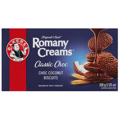 Biscuits Crèmes Romany au chocolat classique BAKERS 200 g