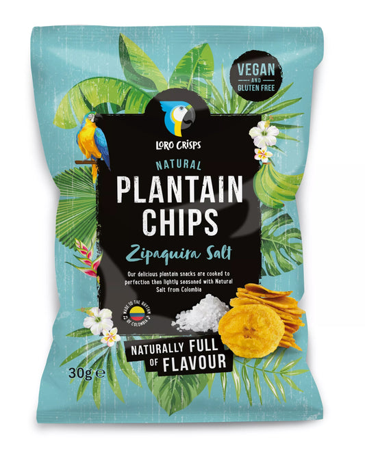 Chips de banane plantain Loro Crisps - Sel de Zipaquirá
