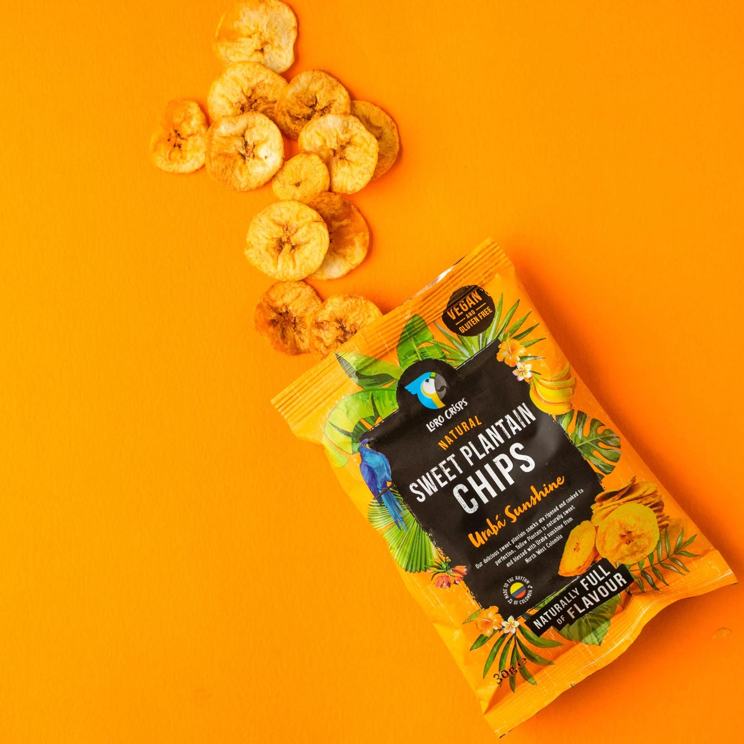 Chips de Plantain Sucrée Loro Crisps - Uraba Sunshine