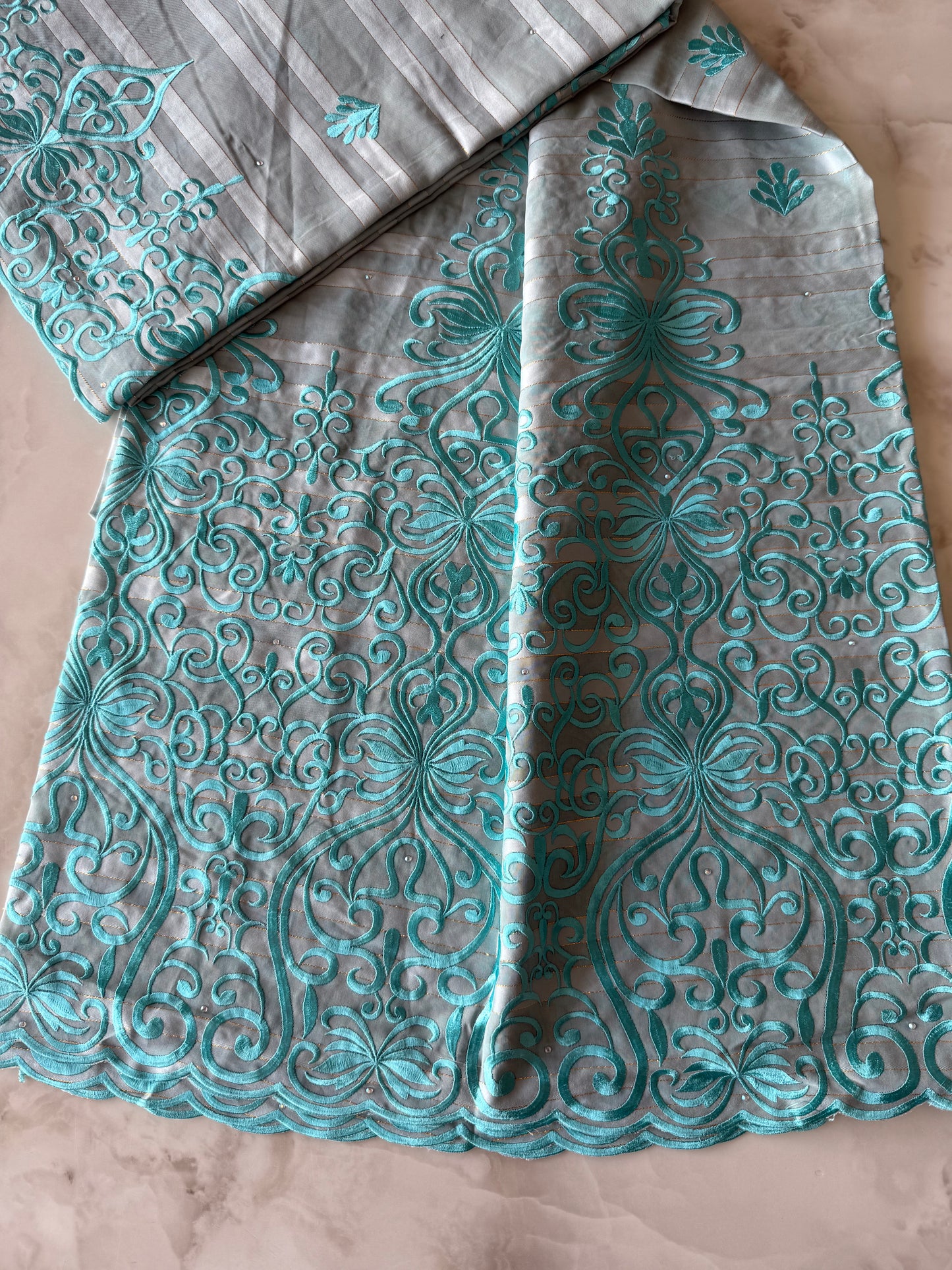 Salouva 2 pièces sans Pena - Gris - Bleu Turquoise - BTTSAL2505