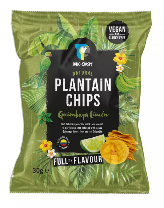 Chips de banane plantain Loro Crisps - Citron Quimbaya