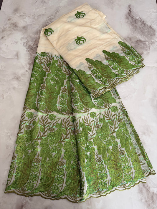 Salouva 2 pièces Sequin - Blanc cassé - Vert Pomme