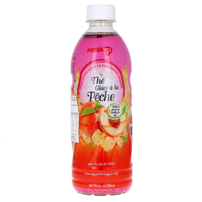 Pack de 5 Thé glacé Pokka Pêche  - 500 ml